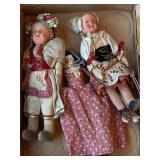 Antique porcelain dolls