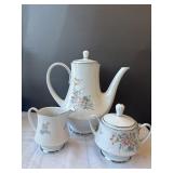 Noritake teapot, cream and sugar