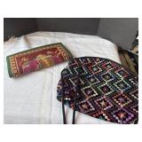 Embroidered elephant clutch hand purse from Israel