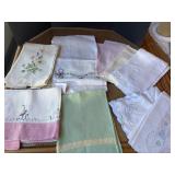 Vintage embroidered linens