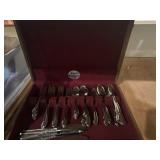 65 pieces stainless silverware with box