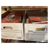 Two boxes of music books and sheet music