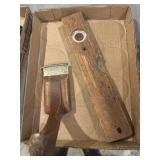 Wooden hook scraper and level