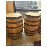 Two white Oak 53 gallon bourbon barrels. Once used