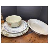 Vintage plates and platters-one ironstone
