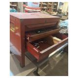 Metal toolbox with contents