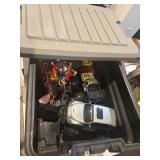 Rubbermaid action packer tote with toys