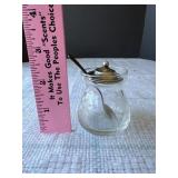 Salt w/sterling silver lid and spoon