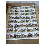 Eight pages unused, $.20 postage stamps 40 per