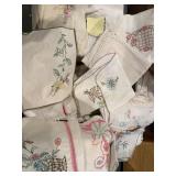 Vtg embroidered linens