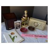 NIB Bridge set, trinket box, statue, etc.