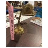 Vintage heavy, brass desk lamp