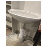 Porcelain pedestal sink