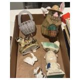 Vintage, safety, pin, bunny, basket, etc.