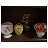 Pink Lefton china plantrr, etc