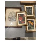 Victorian print and flower prints