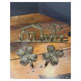 Brass wall hooks
