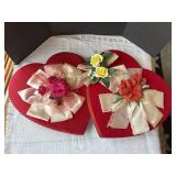 Vtg Valentine Heart Candy Boxes