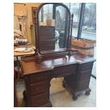 Mahogany dresser with mirror