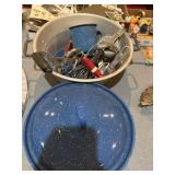 Enamelware & vtg kitchen utensils