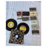 45s and cassettes-whitesnake, aerosmith, iron