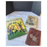 Stamp book with stamps, to other vintage books