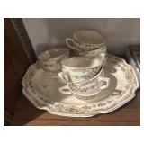 Vintage platter and cups