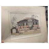 Jill Walker print " A house in Deacons Road"