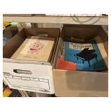 2 boxes of sheet music
