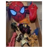 Troll dolls, Spider-Man, etc.