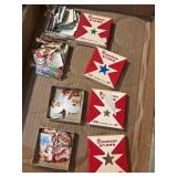Four boxes Denison stars boxes/ Christmas stamps