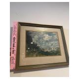 Small framed vintage print