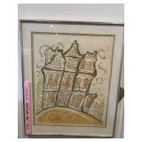 Framed, watercolor, signed, and numbered