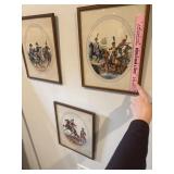 Collection of framed military prints