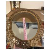 Vtg oval mirror