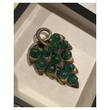 Vintage brass grape cluster clip
