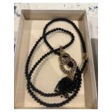 Black beaded necklace