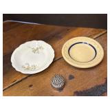 Butter pats and flower frog