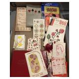 Vtg bridge tally cards, etc