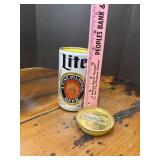 Vintage Miller light beer can storage container
