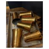 6 copper plated cups