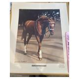 Print of secretariat, signed and numbered