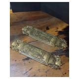 Antique Cast Brass Victorian Butler Pantry plates