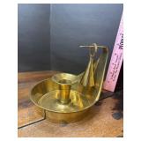 Brass candle holder with snuffer