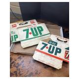 Vtg 7up cardboard carriers