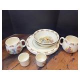 9 pcs Bunnykins English China
