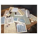 Sheets of stamps