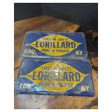 2 Lorillard tobacco metal license plates