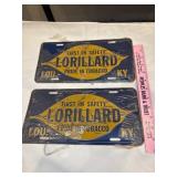 Lorillard Pride in Tobacco license plate. KY