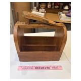 Wooden shoe shine box